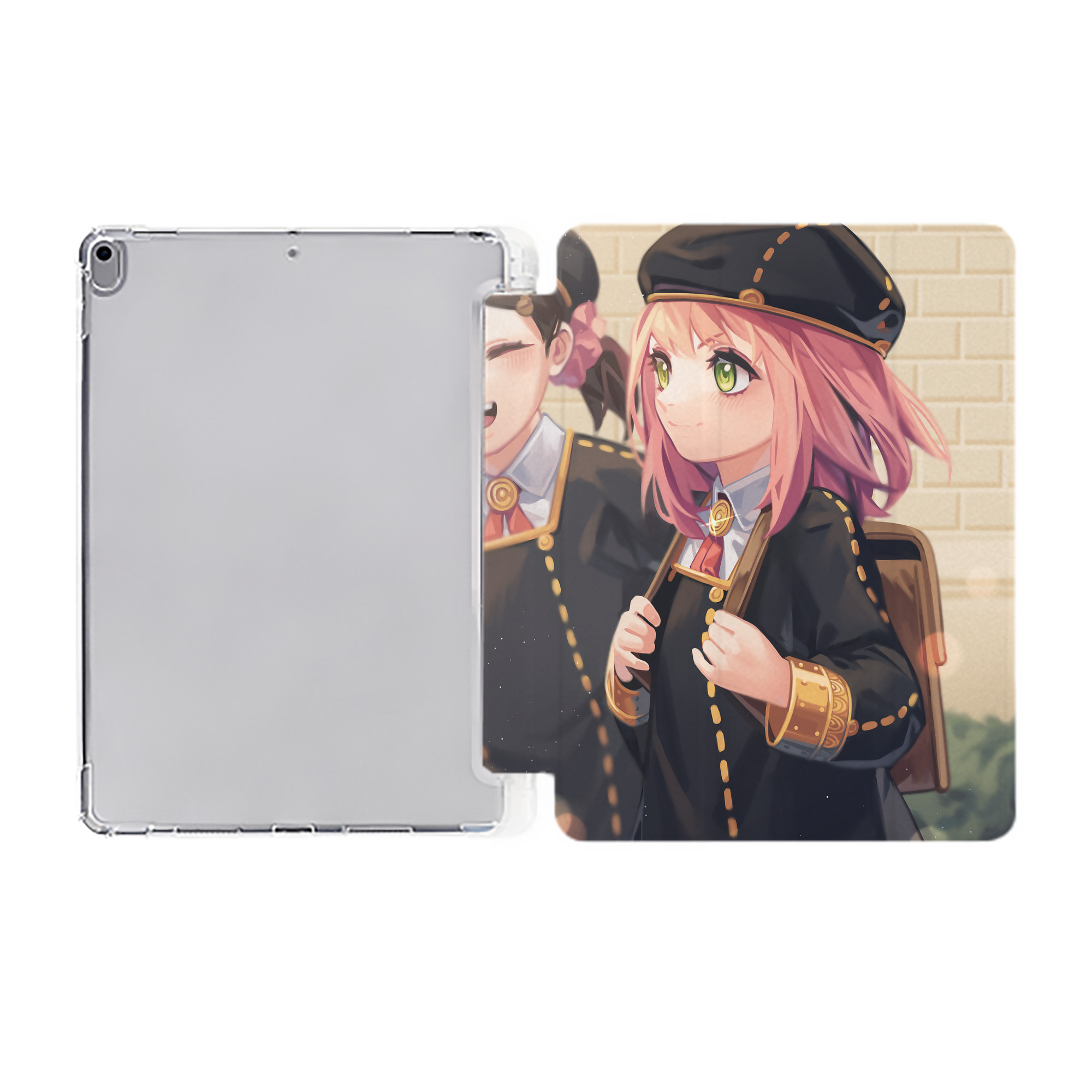 （画像用） SPY×FAMILY间谍家家酒 IPad ケース ペン収納付き 三つ折りスタンド PUレザー×シリコン 対応機種9.5/10.5/10.9インチ